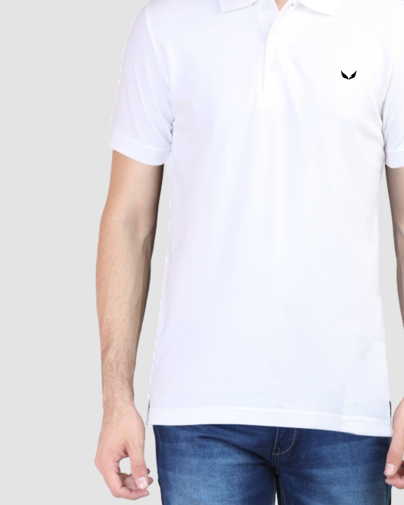 CLASSIC POLO Premium collar T-shirt (WHITE)