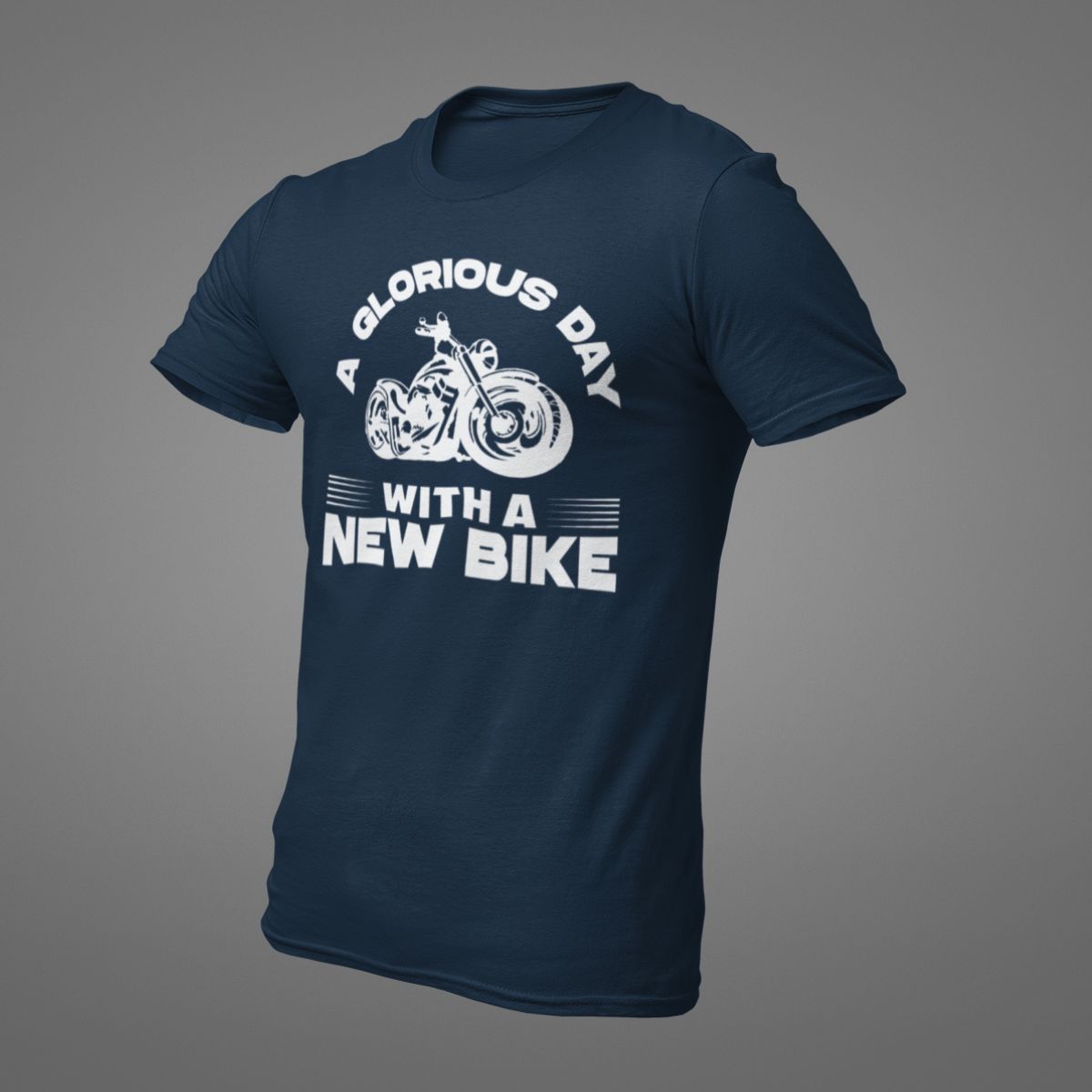 A GLORIOUS DAY WITH A NEW BIKE Premium Cotton Regular-fit T-Shirt