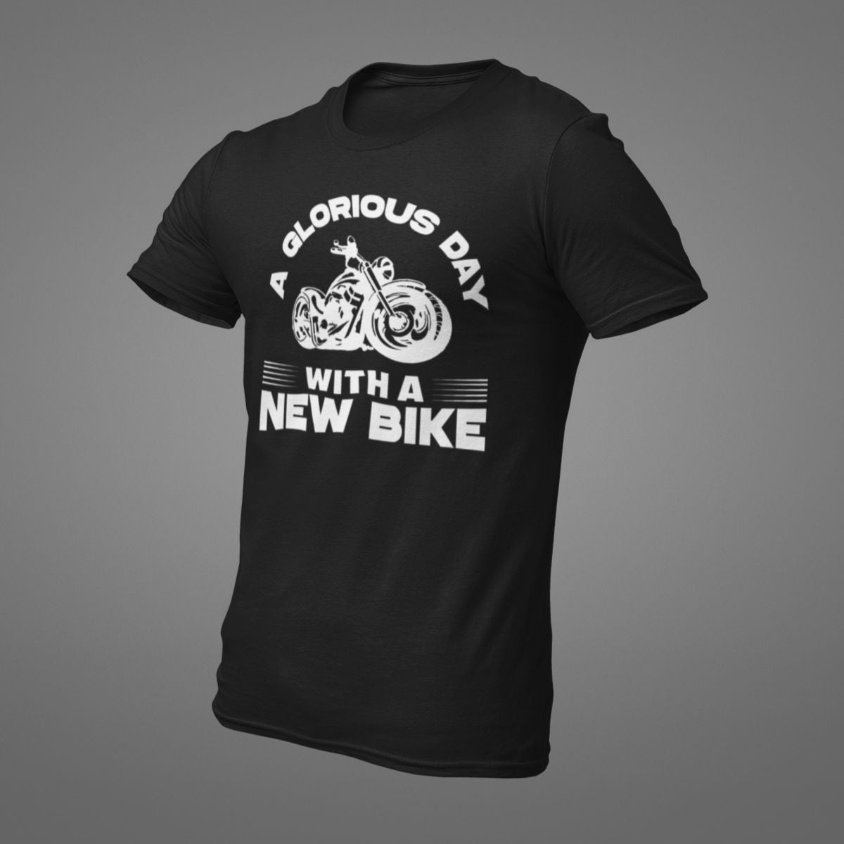 A GLORIOUS DAY WITH A NEW BIKE Premium Cotton Regular-fit T-Shirt