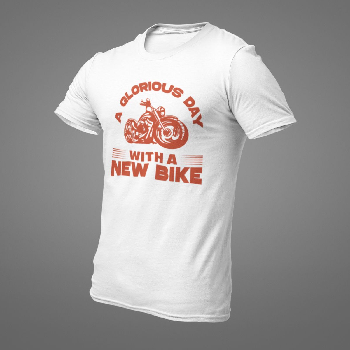 A GLORIOUS DAY WITH A NEW BIKE Premium Cotton Regular-fit T-Shirt