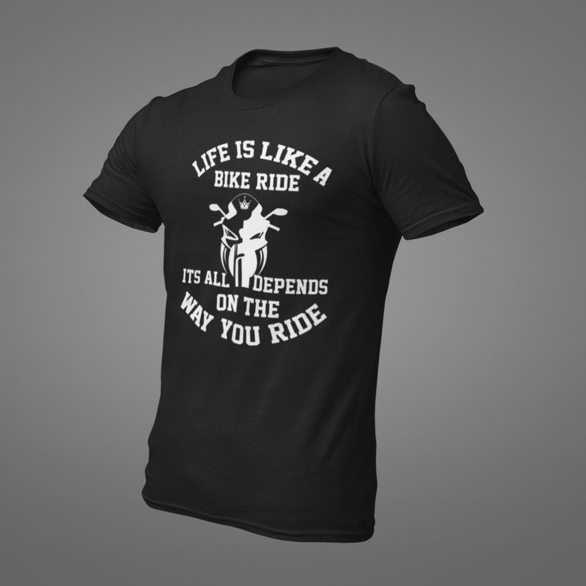 LIFE IS LIKE A BIKE RIDE Premium Regular-fit cotton T-Shirt