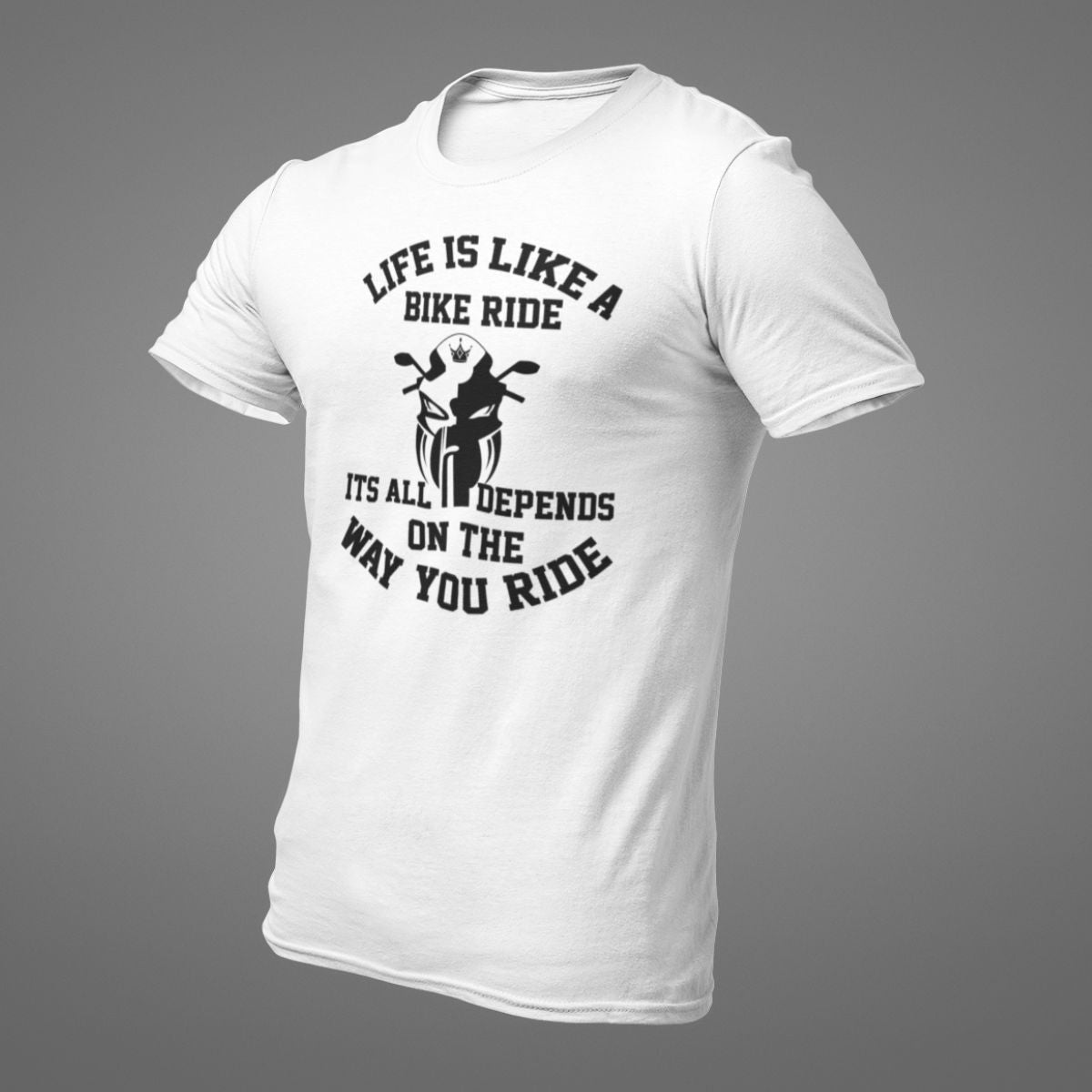 LIFE IS LIKE A BIKE RIDE Premium Regular-fit cotton T-Shirt
