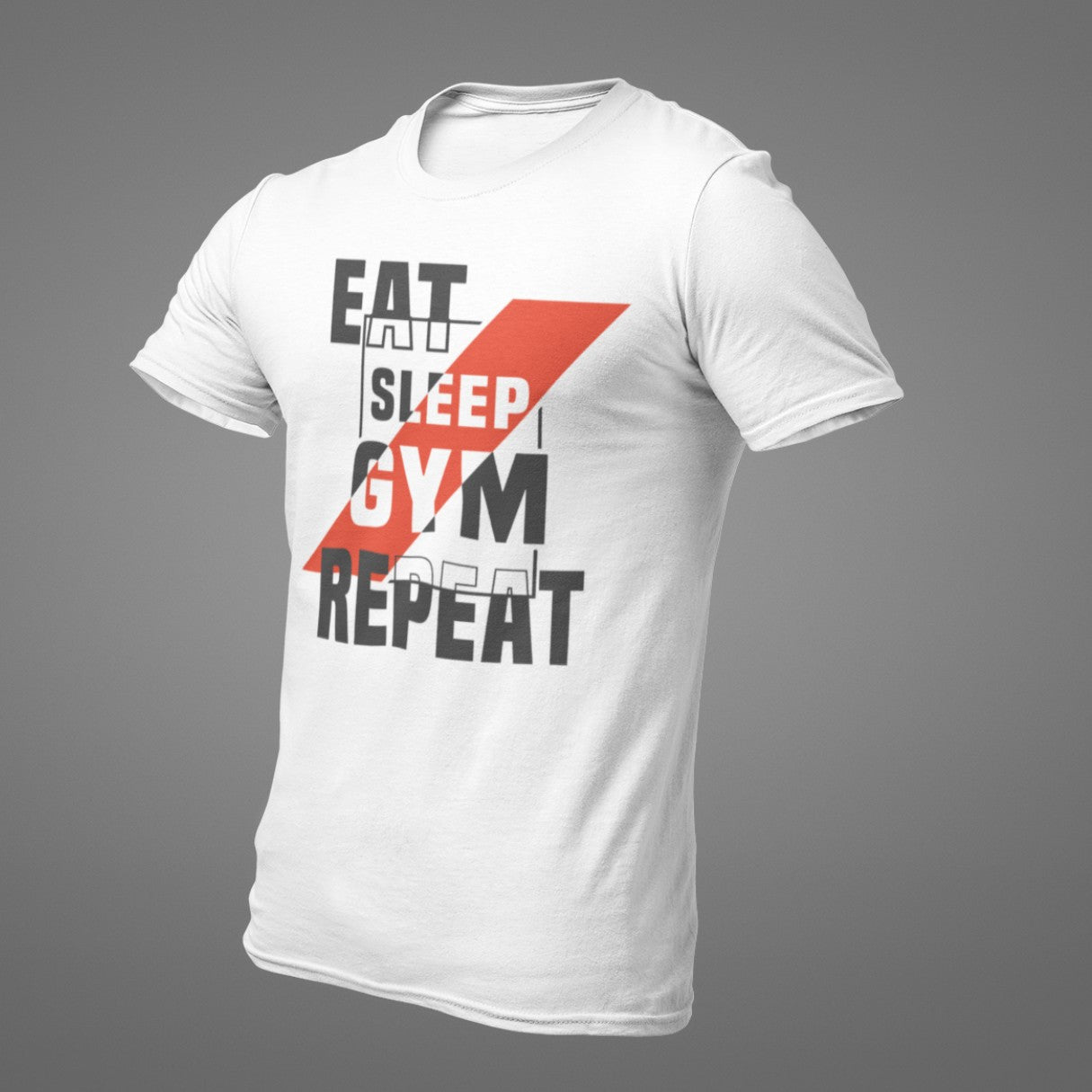 EAT SLEEP GYM REPEAT Regular-fit Cotton T-Shirt