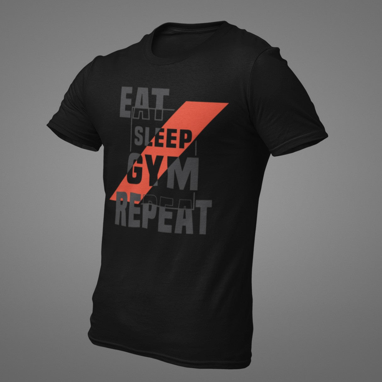 EAT SLEEP GYM REPEAT Regular-fit Cotton T-Shirt