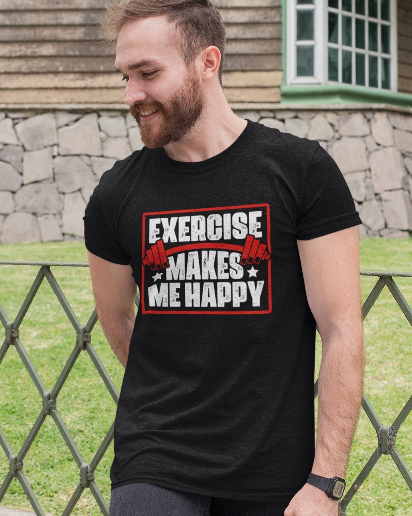 EXERCISE MEKE ME HAPPY Primmum Regular-fit T-Shirt