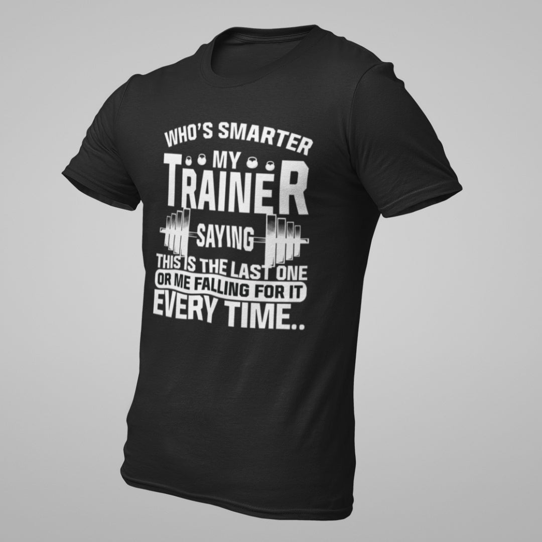 WHO'S SMARTER TRAINING GYM Premium Cotton Regular-fit T-Shirt
