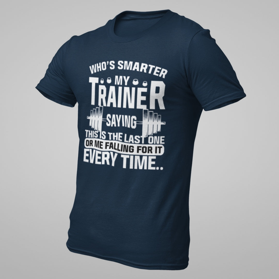 WHO'S SMARTER TRAINING GYM Premium Cotton Regular-fit T-Shirt