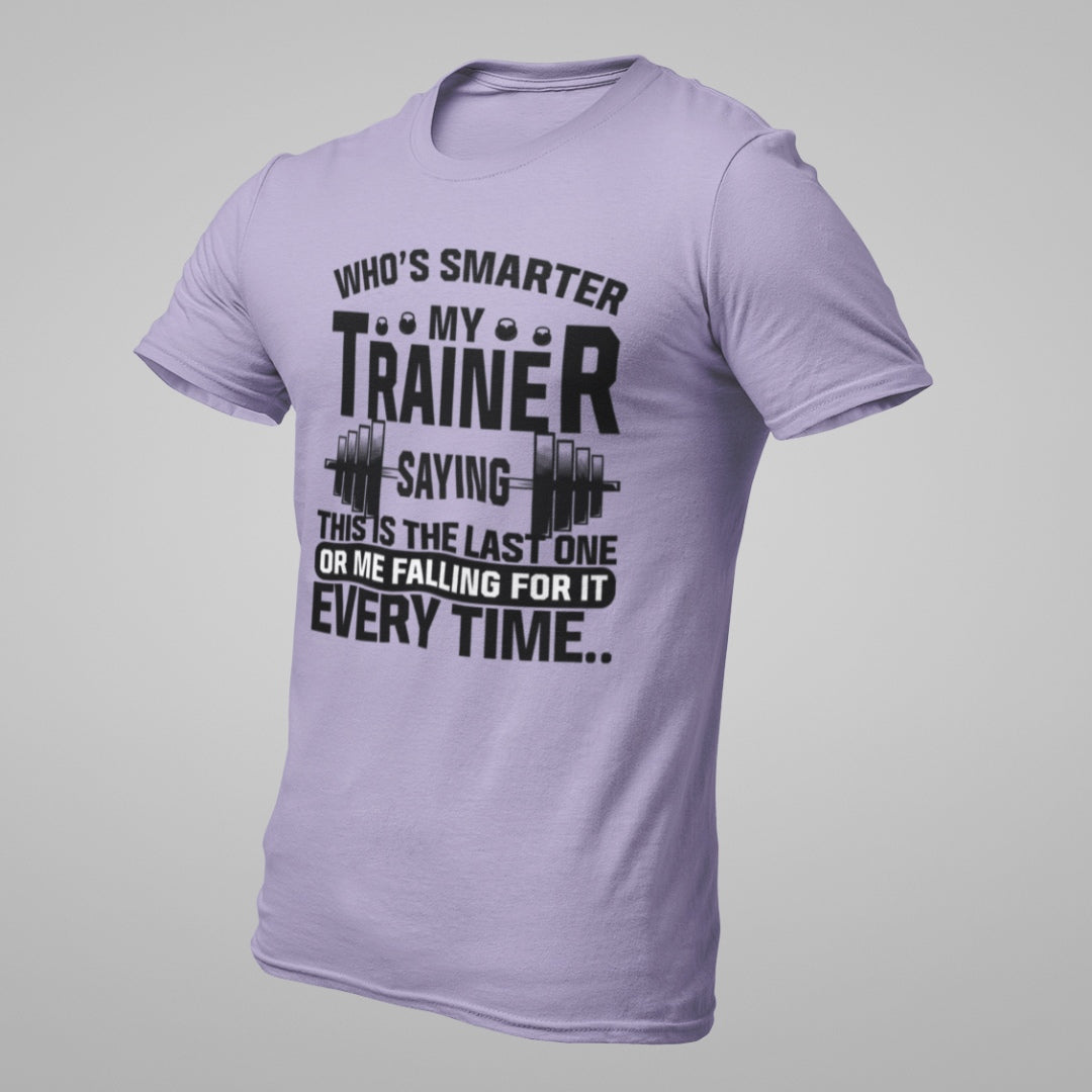 WHO'S SMARTER TRAINING GYM Premium Cotton Regular-fit T-Shirt