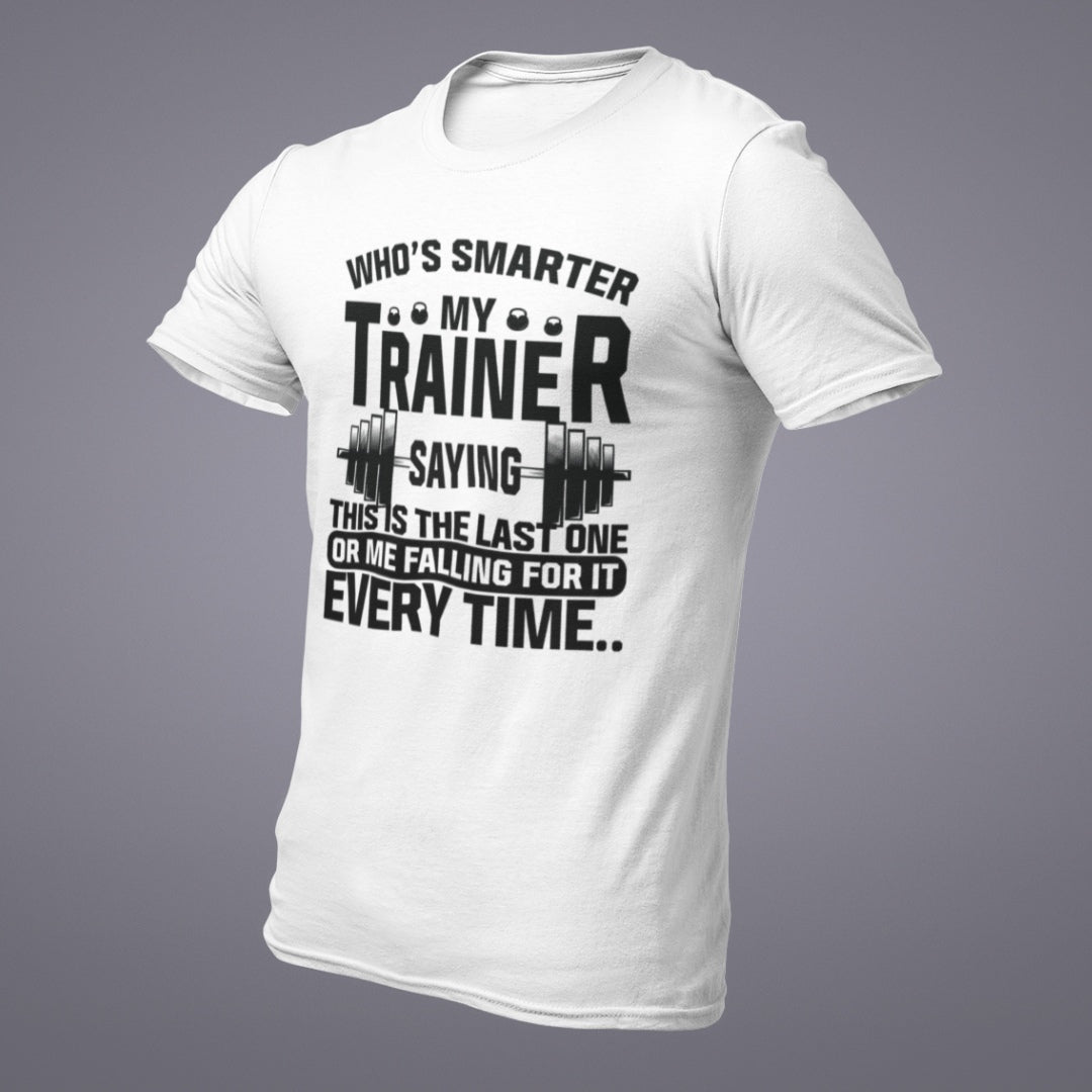 WHO'S SMARTER TRAINING GYM Premium Cotton Regular-fit T-Shirt