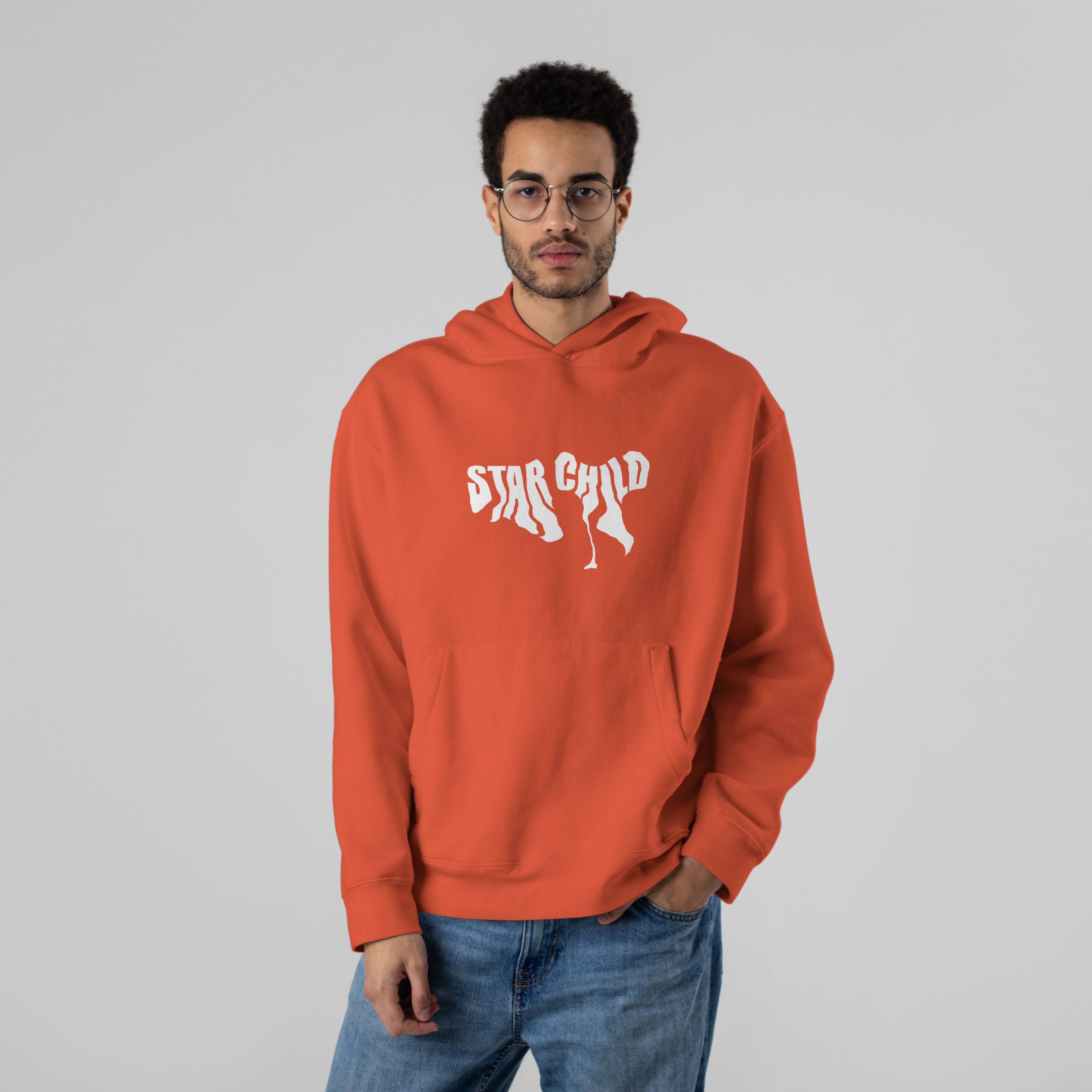 STAR CHILD Premium Oversized Hoodie (Orange)