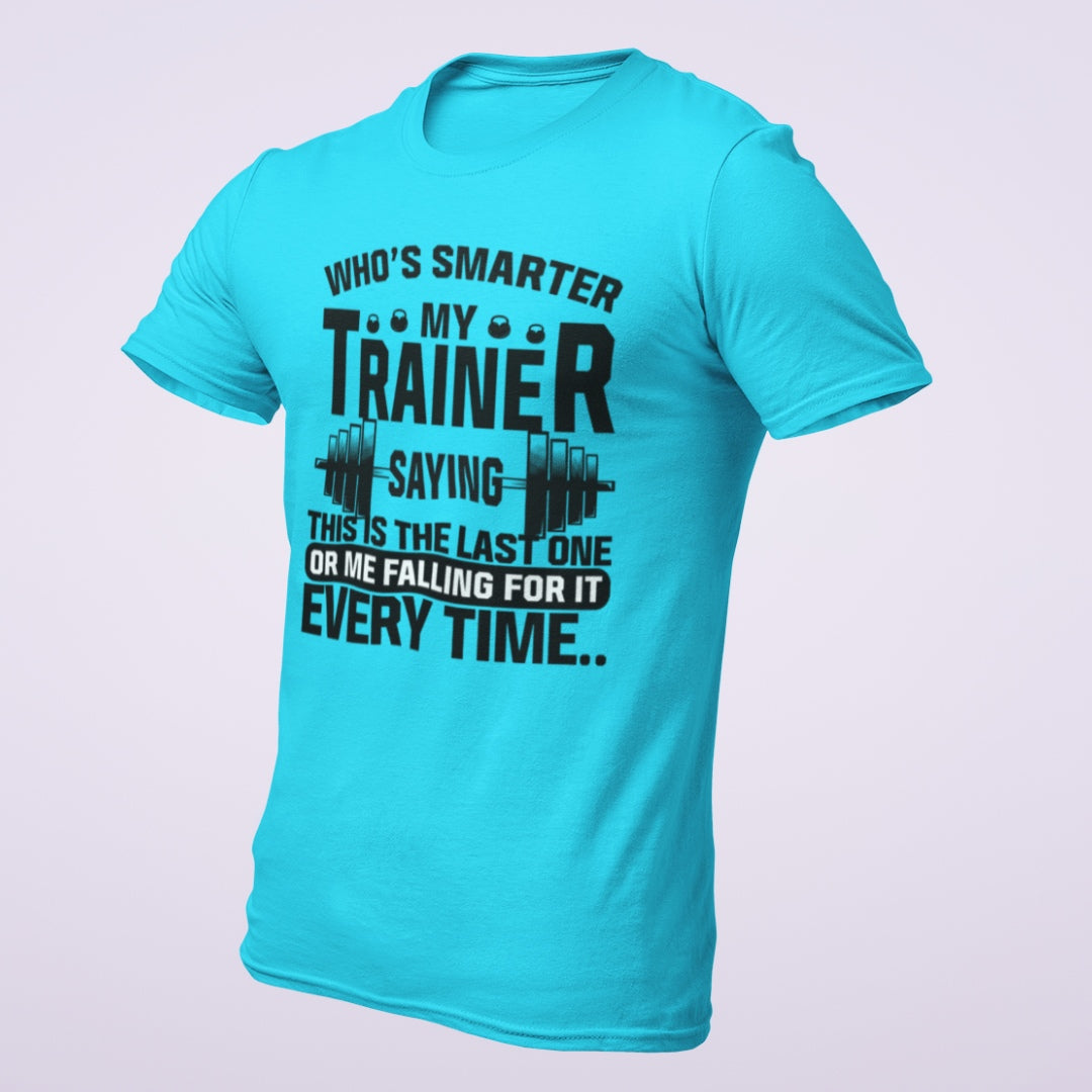 WHO'S SMARTER TRAINING GYM Premium Cotton Regular-fit T-Shirt